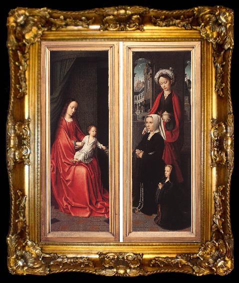 framed  DAVID, Gerard Triptych of Jan Des Trompes (rear of the wings) tye, ta009-2